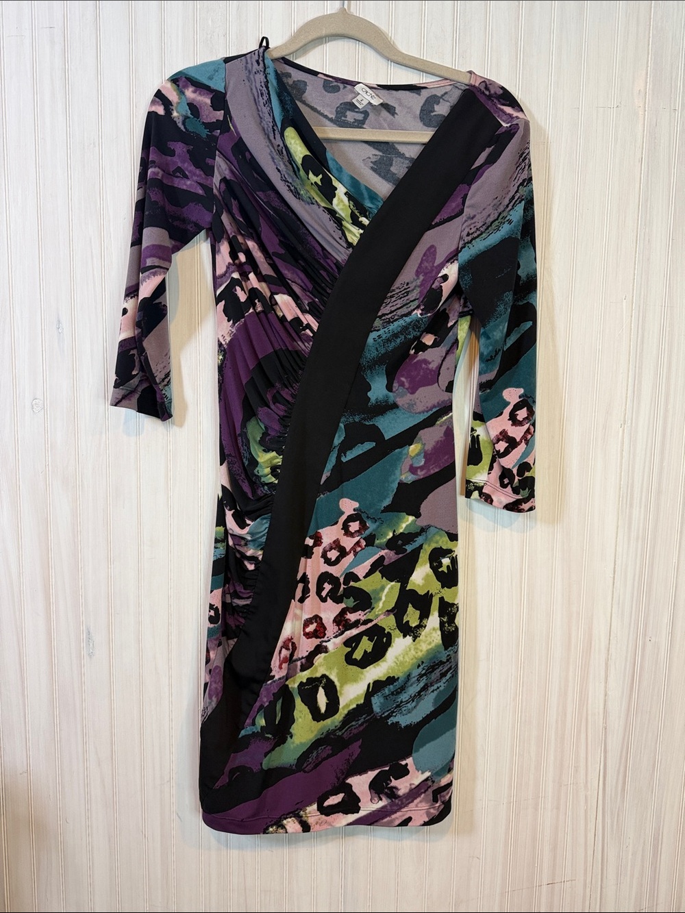 CACHE SLINKY ASYMETRICAL SNIMAL PRINT DRESS 2